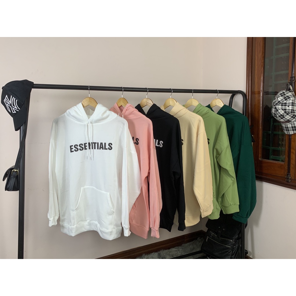 Áo Khoác nỉ HOODIE  UNISEX Nam Nữ Chất Vải Dày Dặn Ấm Áp (Mã 10: ESSENTIAL)