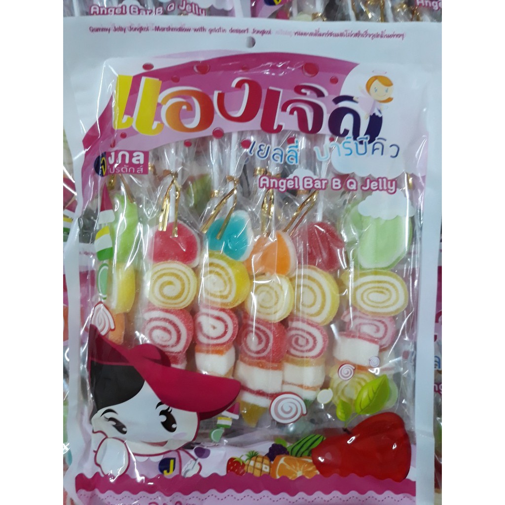 Kẹo Dẻo Xiên Que Jelly JongKol Thái Lan 300gr 13 Que