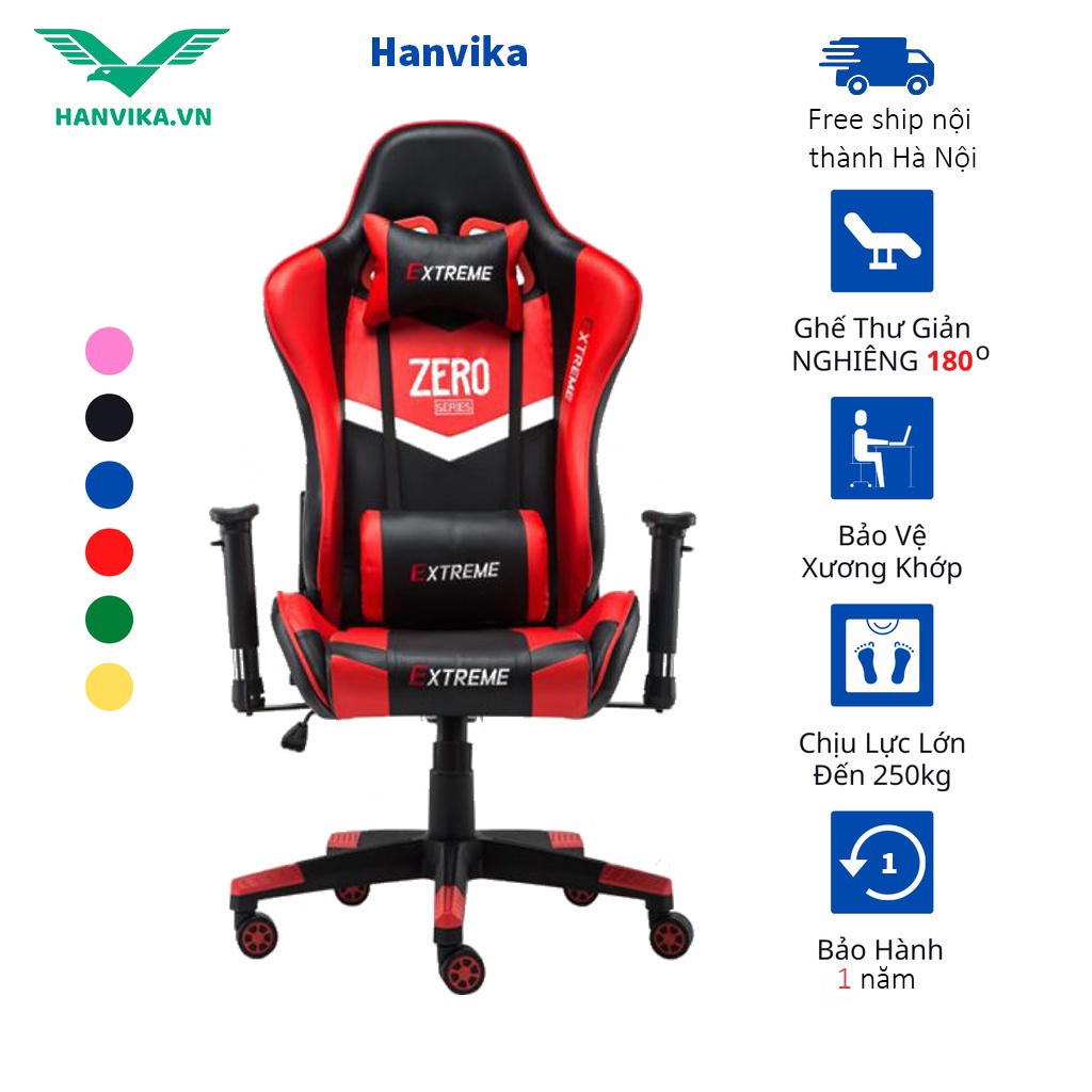 Ghế Gaming Extreme Zero V1 Phiên Bản HOT 2022 Cao Cấp Ngã Lưng 180 độ Da Bu Chống Thấm, Nâng Hạ Tay Vịn,⚡FREE SHIP⚡