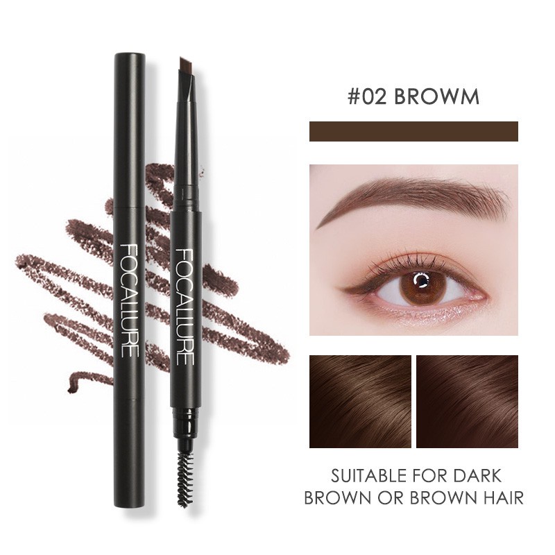 Chì kẻ lông mày hai đầu Focallure BROWS FCKM1 | BigBuy360 - bigbuy360.vn