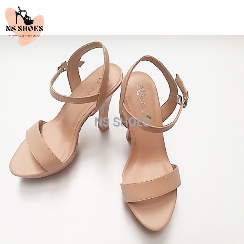 Giày cao gót đế đúp quai ngang da mềm cá tinh 13cm - NS2101