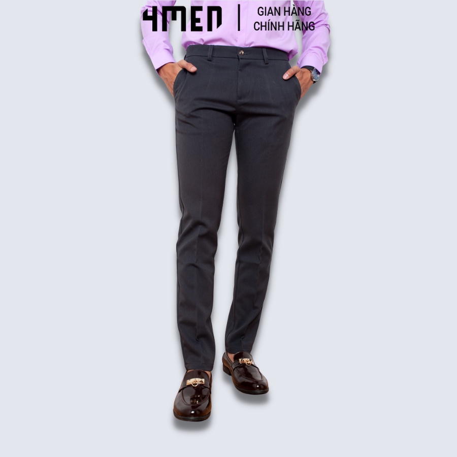 Quần Tây Nam 4MEN QT140 Form Slim-Cropped, Vải Âu Cao Cấp