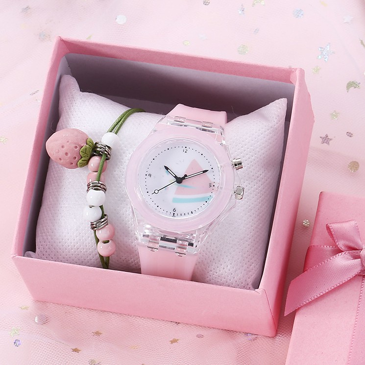 Đồng hồ thời trang nữ Mstianq ML01 led phát sáng đổi màu tuyệt đẹp, phong cách Hàn Quốc, dây silicon êm tay | BigBuy360 - bigbuy360.vn