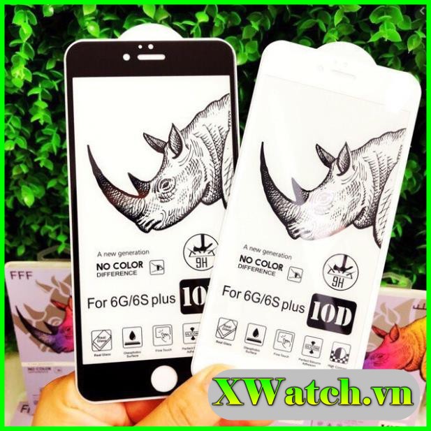 Kính cường lực iPhone Tê Giác 10D Full màn Loại Xịn cho 6 6S 6plus 7 8 Plus X XS XS MAX 11 PRO MAX 12 PRO MAX