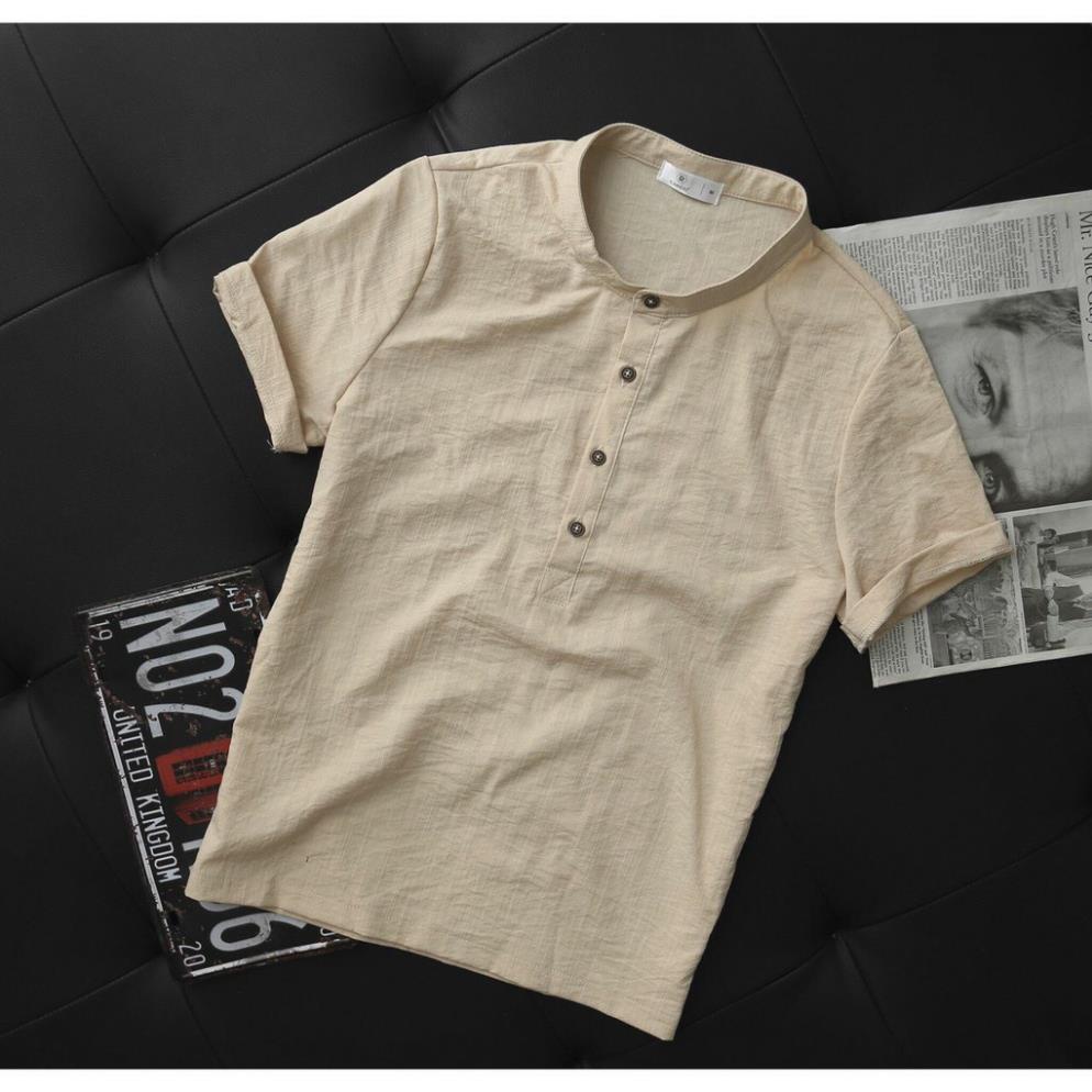 ÁO ĐŨI NAM VẢI ĐẸP CO GIÃN CỔ TRỤ TAY NGẮN PHONG CÁCH HÀN QUỐC HOT TREND 2021 Y | BigBuy360 - bigbuy360.vn