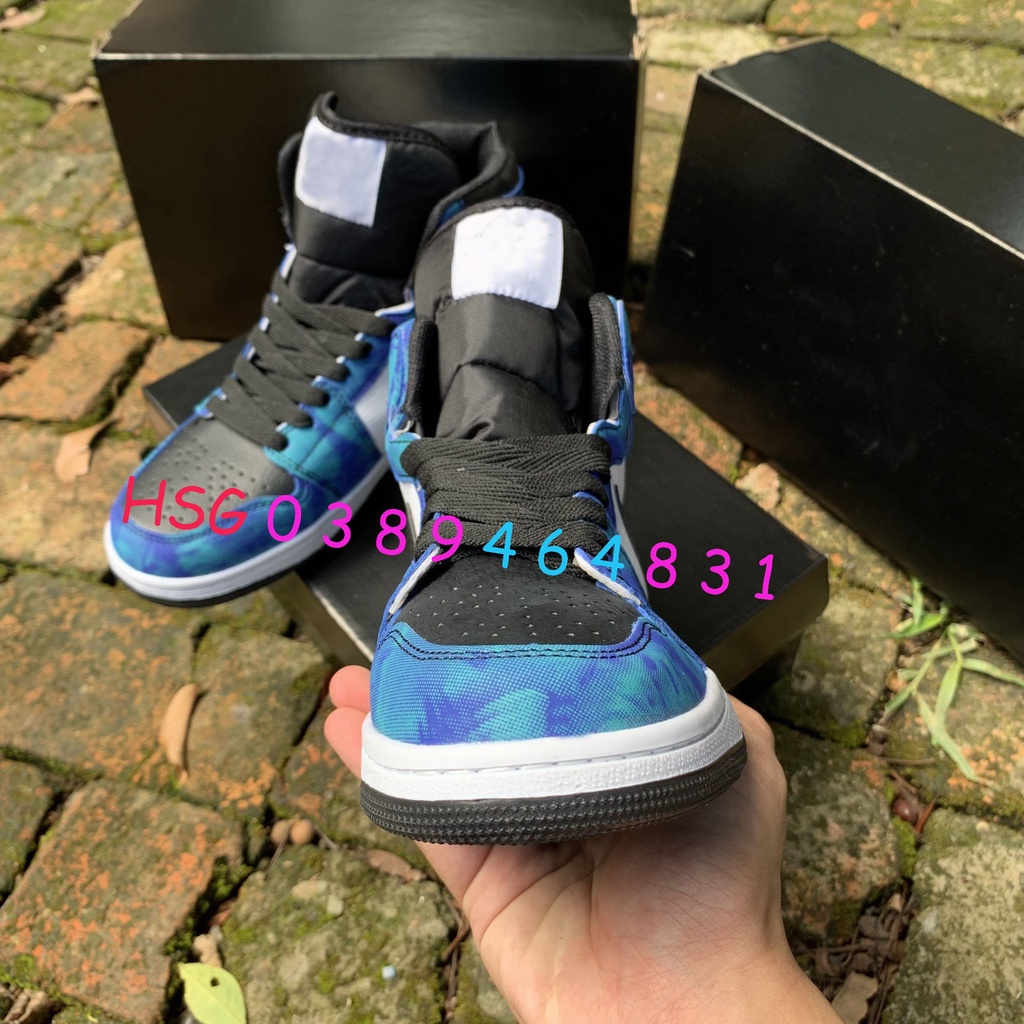 [Freeship+Box+Bill] Giày 𝐉 galaxy xanh loang cao cổ hàng chất lượng
