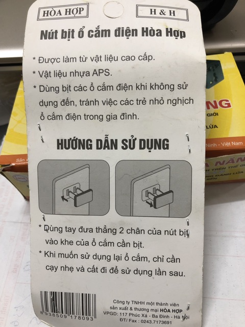 An toàn cho Bé - Nút bịt ổ cắm điện Hoà Hợp