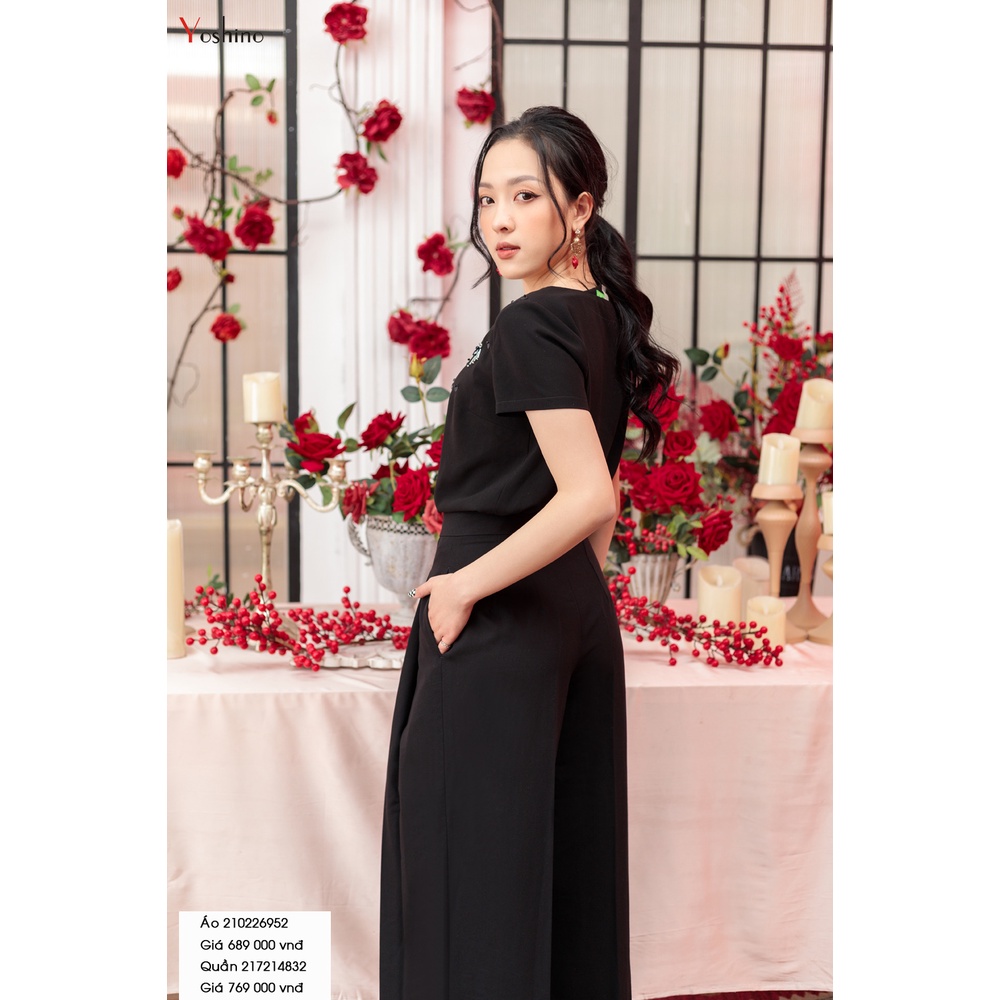 Áo Sơ Mi Croptop Đính Đá Nữ YOSHINO Đi Bộ Thanh Lịch Sang Trọng 210226952