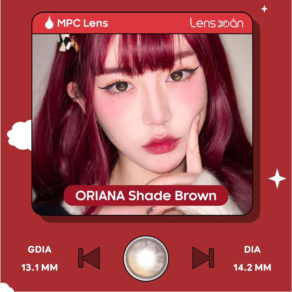 KÍNH ÁP TRÒNG ORIANA SHADE BROWN CỦA ISHA : Lens nâu tạo highlight phủ bóng cho mắt | Lens Xoắn