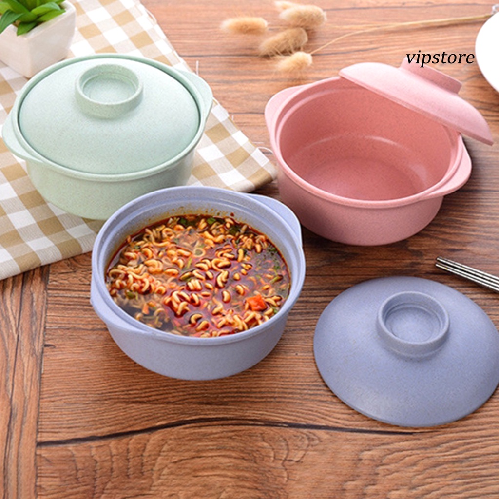 Tô Có Nắp Chất Liệu Lúa Mạch Chống Mài Mòn Để Ăn Ngũ Cốc