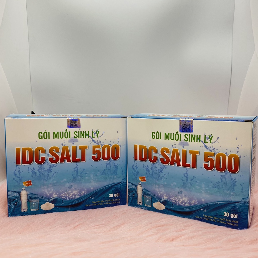 Muối rửa mũi IDC Salt 500 hộp 30 gói giúp vệ sinh mũi họng, da hàng ngày