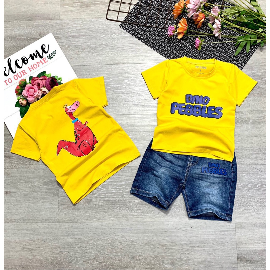 Set bộ jean áo cotton cho bé trai hàng cao cấp