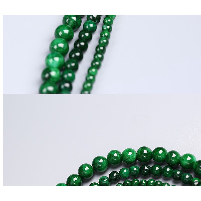 Chuỗi Hạt Tròn Bằng Sắt Màu Xanh Dương Chất Lượng Cao Dùng Làm Trang Sức DIY