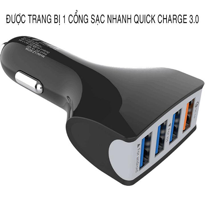 Tẩu Sạc Nhanh Ô Tô 4 cổng USB 3.5A Cốc Sạc Nhanh Quick Chagre 3.0 Xe Hơi BKS-4U Xịn