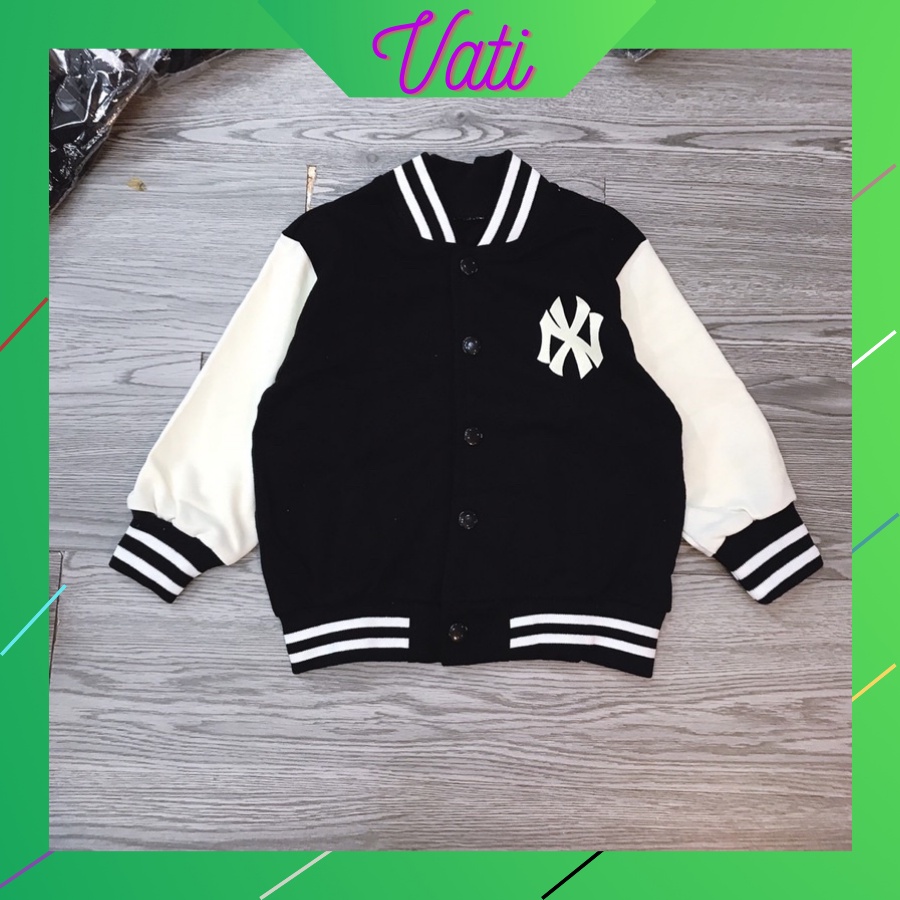 Áo Khoác Bomber nam nữ in chữ NEW YORK, Áo Khoác Bomber đen unisex chất Nhung tăm Vati