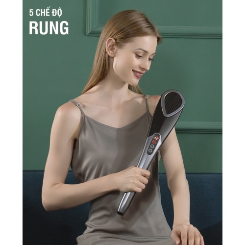 Máy massage cầm tay pin sạc Puli PL-621DC3 - 5 chế độ, 5 đầu mát xa  | OKbuy