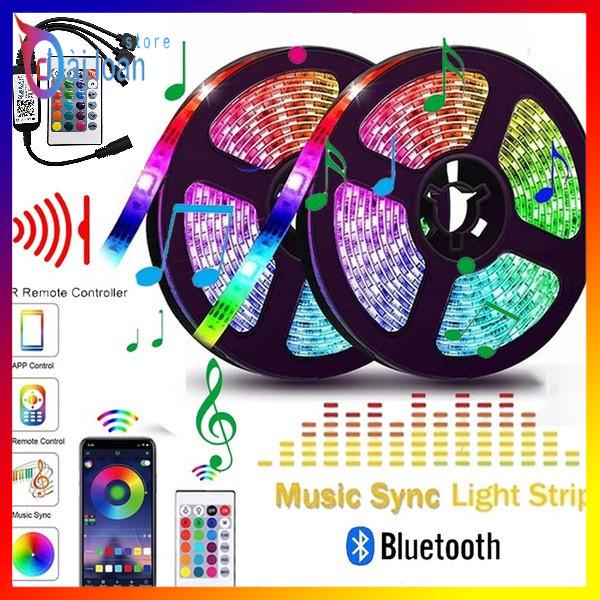Đèn led trang trí, đèn RGB 5m kèm remote 24 phím + adapter 12V và sạc ( Đèn Chống Nước )