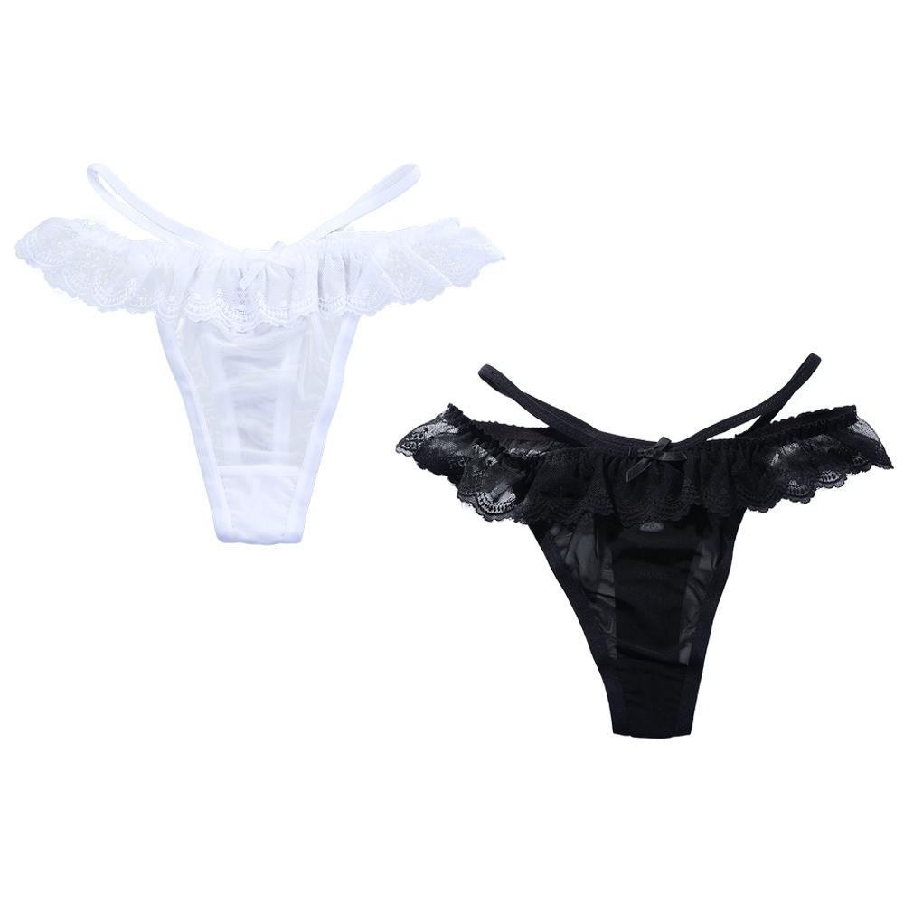 Quần Lót Lưng Thấp Phối Ren Lưới Thoáng Khí Phong Cách Lolita Quyến Rũ Cho Nữ 2life