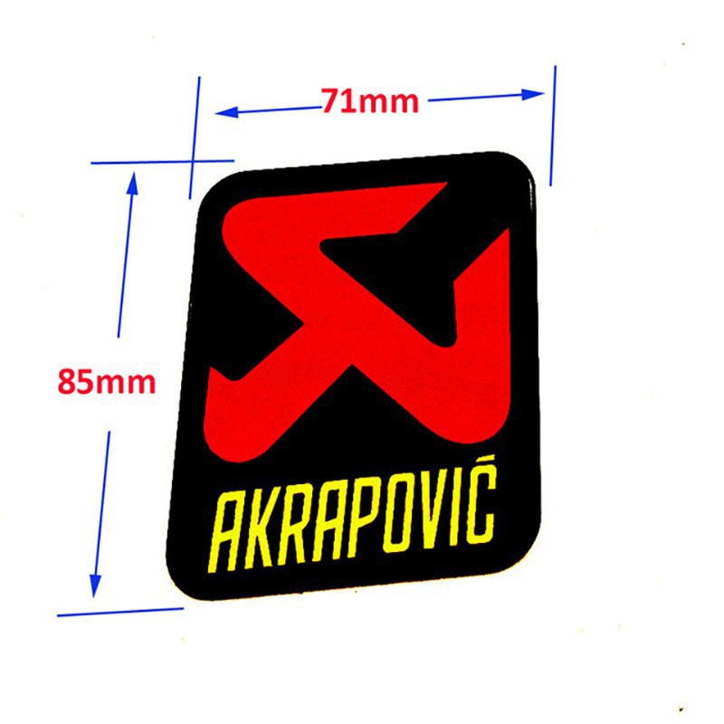 DECAL NHÔM AKRAPOVIC 7 X 8 CM