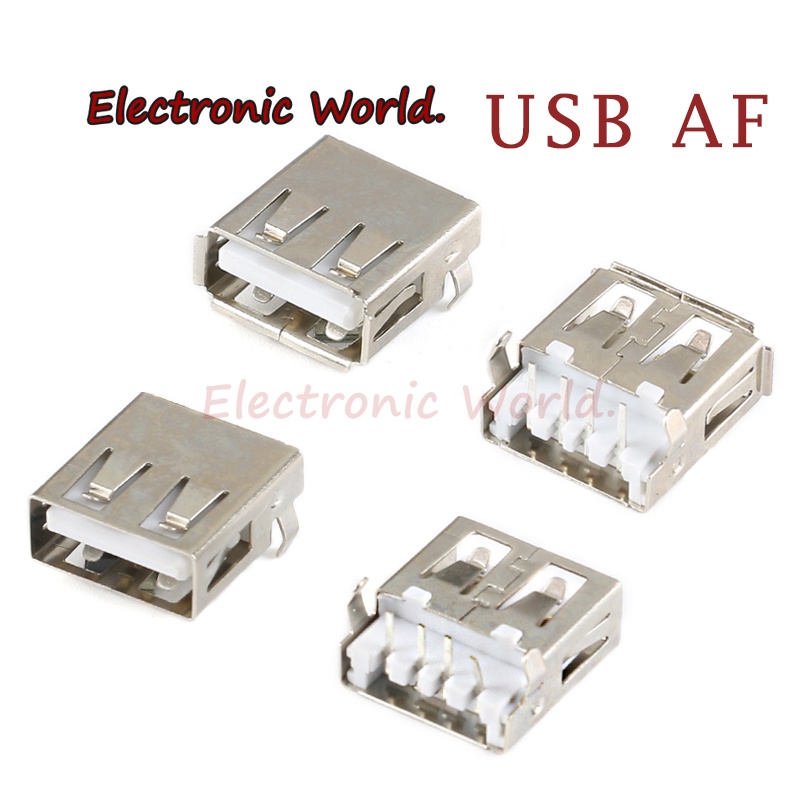 Set 10 Cổng Kết Nối Cổng USB Type A Cái PCB Không Viền 90 Độ