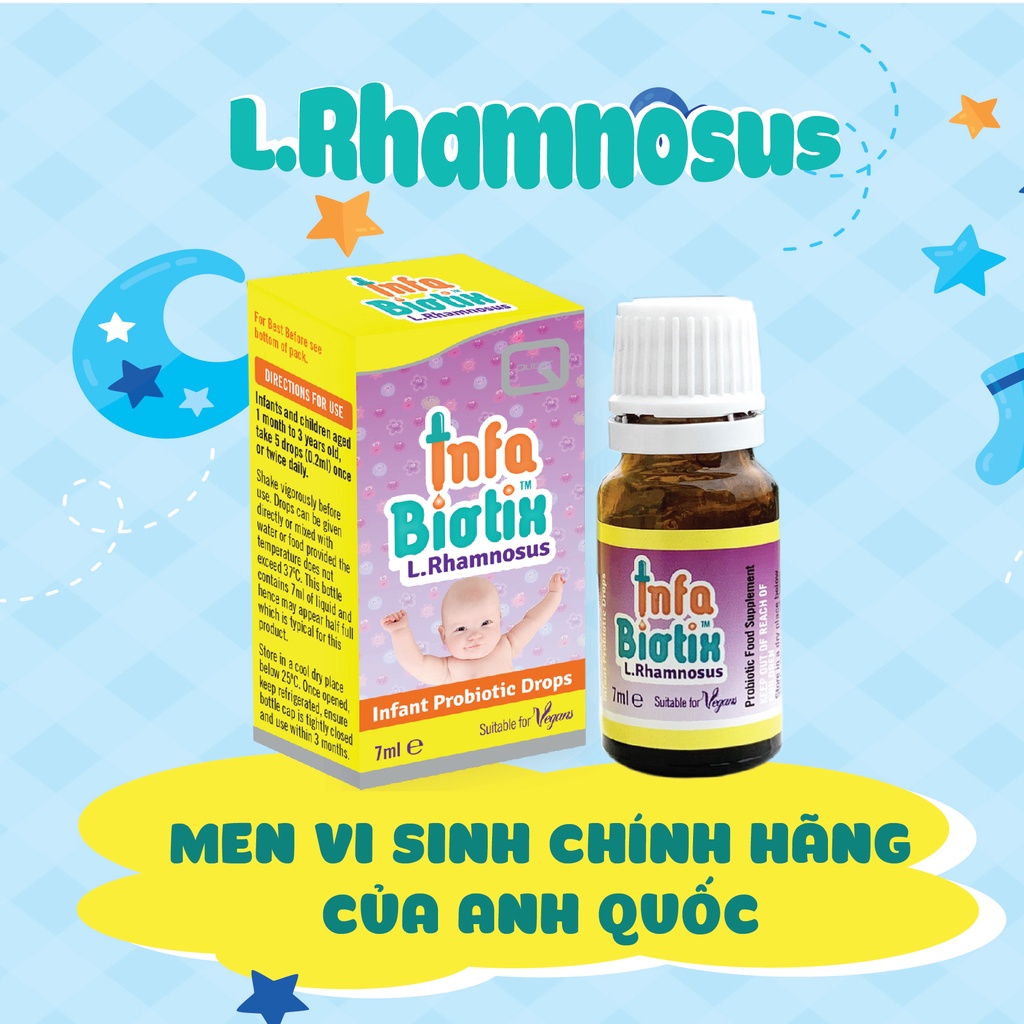 Infa biotix Men vi sinh giúp Bé ăn ngon, hấp thu vitamin cho bé, tăng đề kháng, hết biếng ăn, Probiotic đặc chế cho trẻ