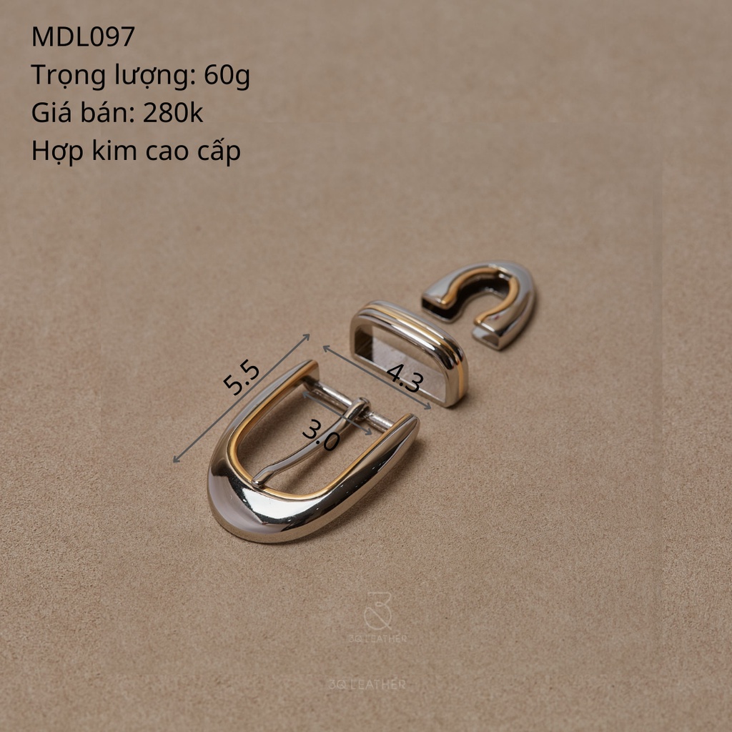 Mặt dây lưng Nam Nữ màu Bạc, mã MDL097, size 30mm, chất liệu hợp kim cao cấp, mặt thắt lưng nam