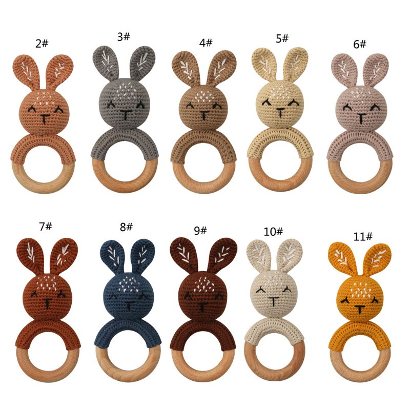 Đồ Chơi Lục Lạc Di Động Đan Móc Giáo Dục Sớm Cho Bé