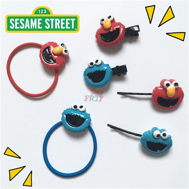 ❀ Phụ Kiện Tóc Đường Phố Mè❀Kẹp Tóc Hình Elmo