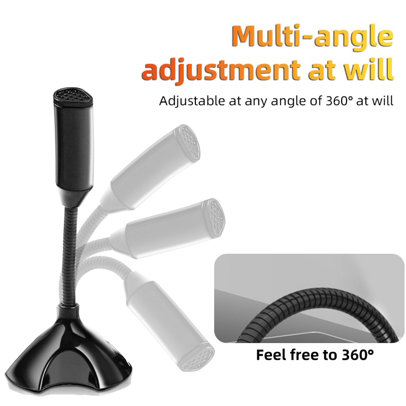 Micro đa hướng gắn laptop/PC HdoorLink kết nối cáp USB có thể điều chỉnh cho chơi game/ghi âm/trò chuyện/ca hát/họp