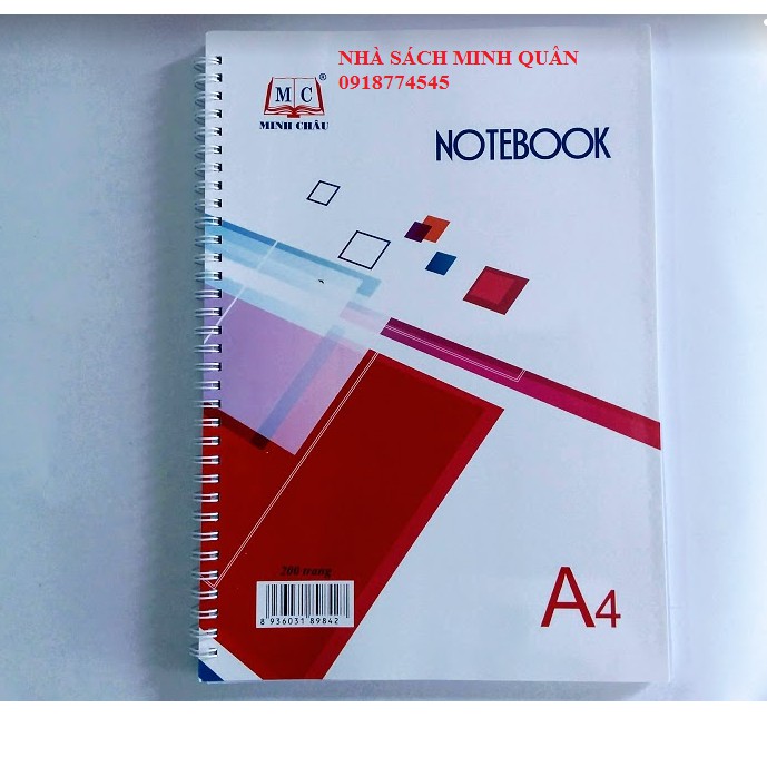 SỔ TAY LÒ XO A4 200 TRANG - NOTE BOOK