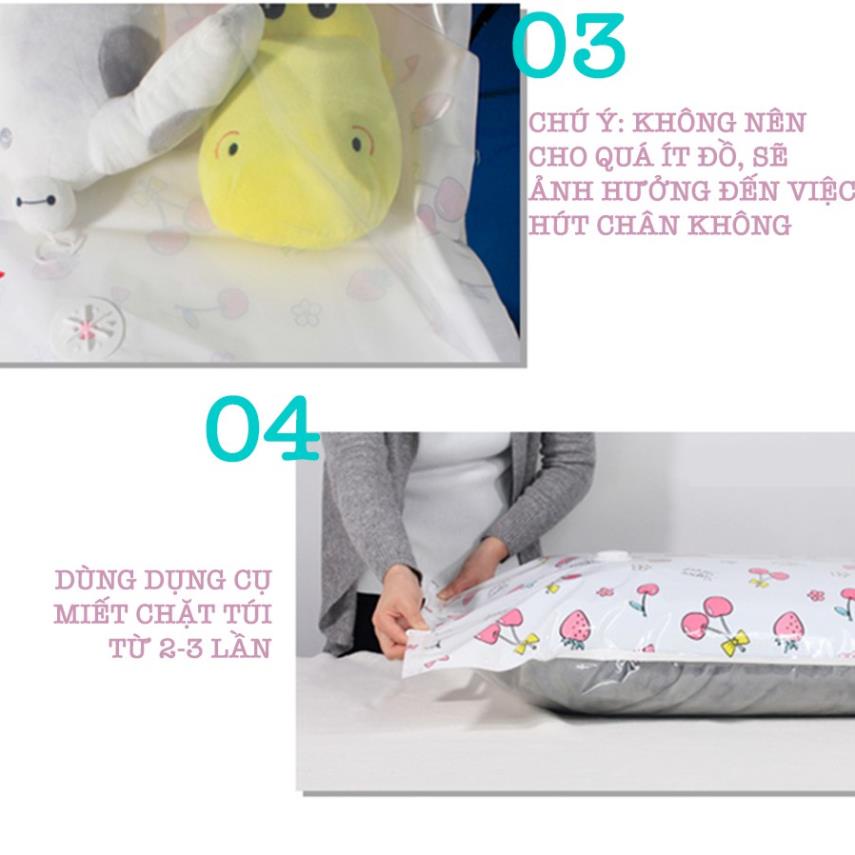 Túi Hút Chân Không Dày Dặn Bảo Quản Quần Áo, Chăn Ga Chống Nấm Mốc Cao Cấp M002 [Rẻ]