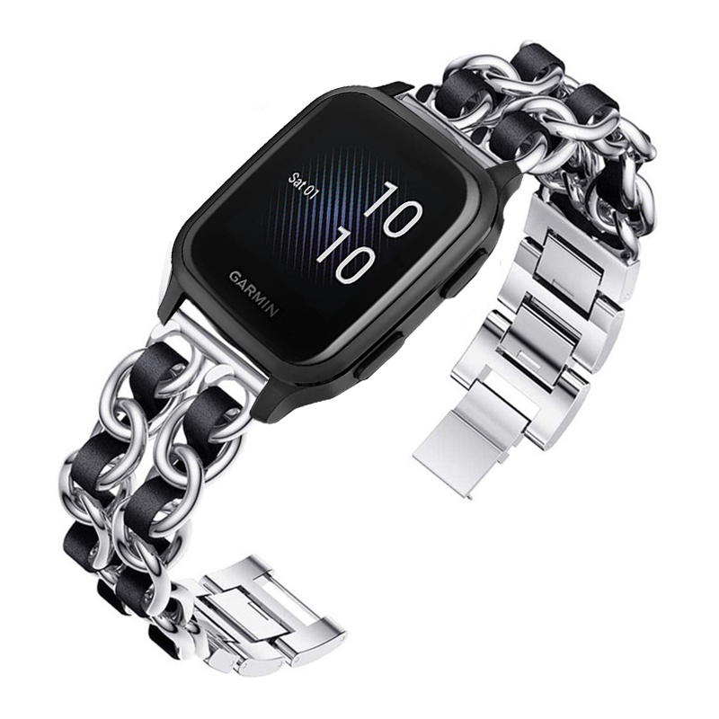 Jansin Dây Đeo Kim Loại Sang Trọng Cho Đồng Hồ Thông Minh Garmin Venu Sq/Sq music smart watch