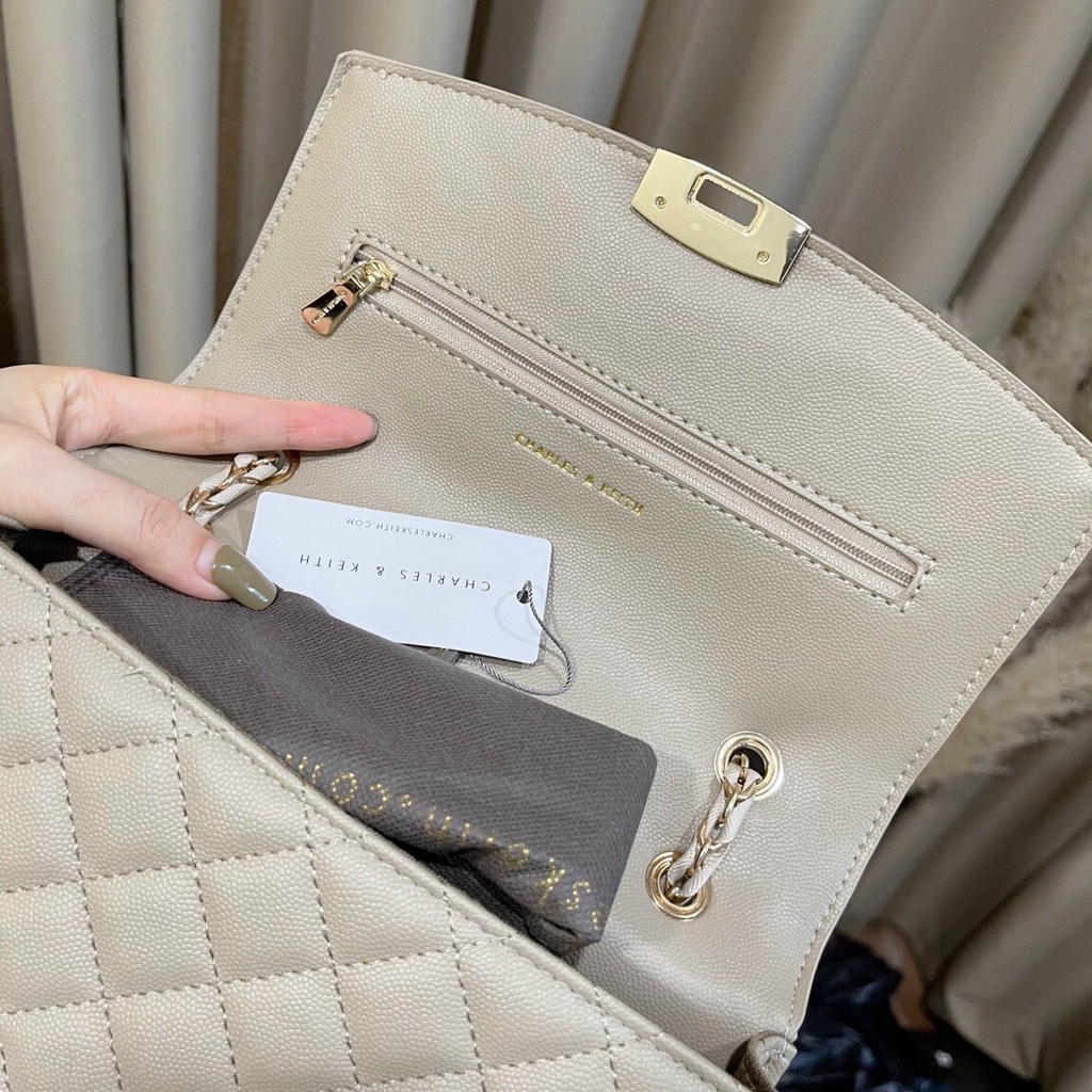Túi cnk da hạt Túi xách ck ô trám size 24 - ZENI.STORE