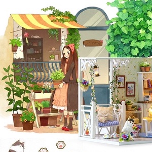 Nhà mô hình tự lắp ráp DIY - Nhật ký Kitten H013