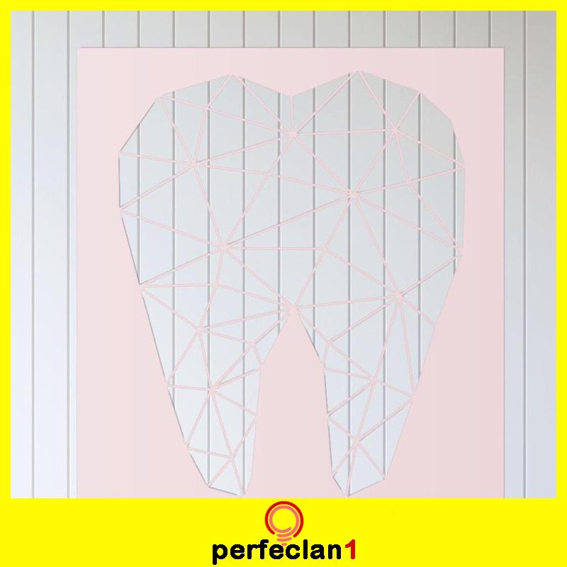 Decal dán tường Acrylic Màu Đen Trang Trí Nha Khoa Có Thể Tháo Rời