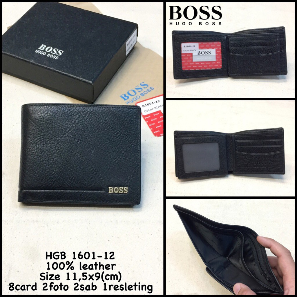 Hugo Boss Ví Da Nam Dạng Gập Thời Trang 1601-12