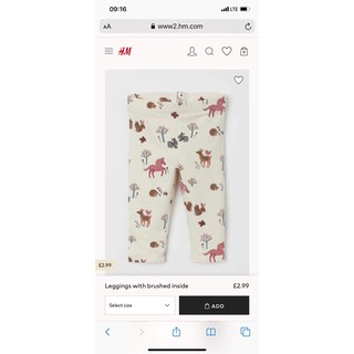 Quần legging nỉ HM