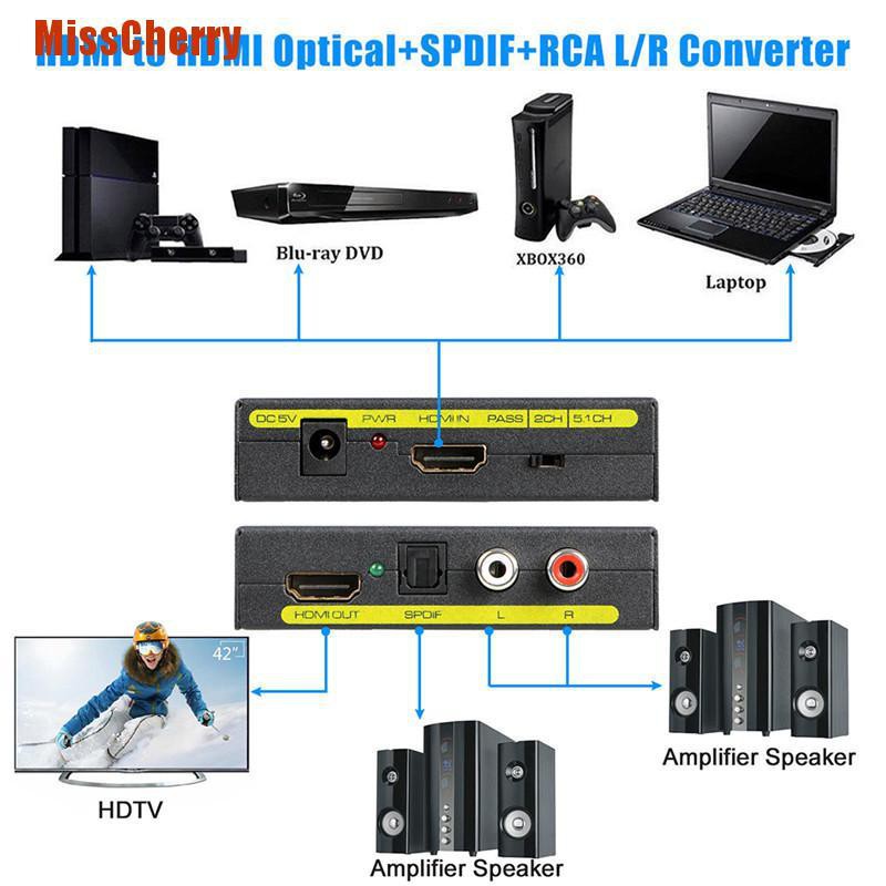 Bộ Chuyển Đổi Hdmi Sang Hdmi + Spdif + Rca L / R