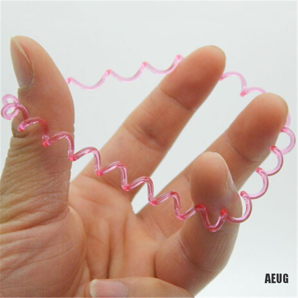 Bộ 10 Dây Cột Tóc Bằng Nhựa Dạng Xoắn Không Để Lại Dấu Vết