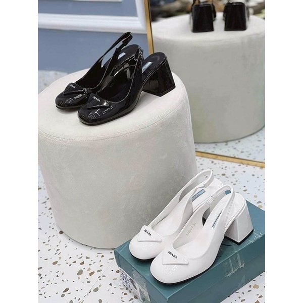 Giày cao gót bít mũi gót vuông cao 4cm mũi tròn hót