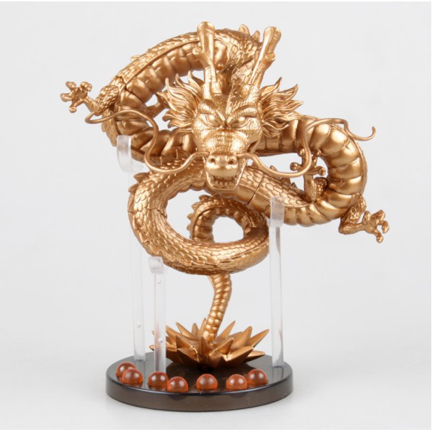 Mô hình 7 viên ngọc rồng Dragon ball rồng thiên shenron vàng 15cm