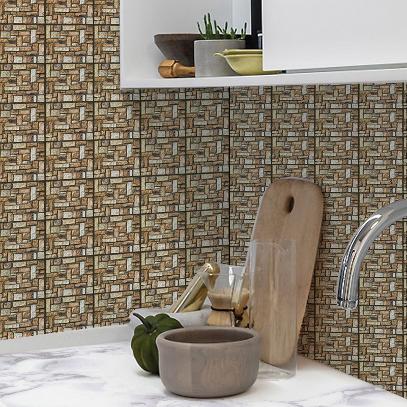 [On Sale]30Cmx30Cm Self-Adhesive Tile Wall Art Restroom Decor 3D Wallpaper New 506