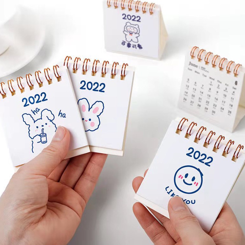 Lịch để bàn mini 2022 họa tiết hoạt hình dễ thương
