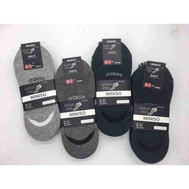 5 đôi tất lười ,tất hài nam sợi tre Miniso