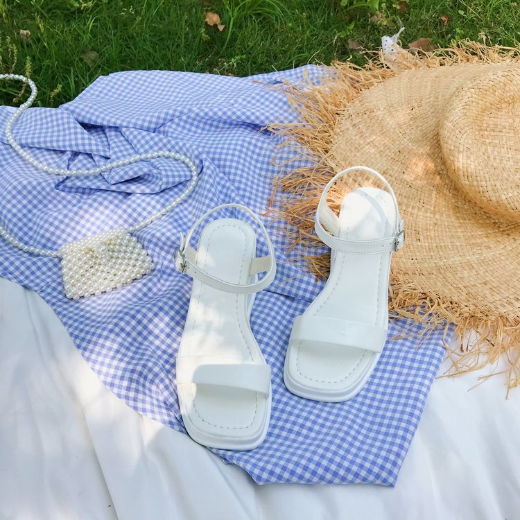 Sandal Hở Ngón Đế Xuồng Cao Mũi Tròn Phong Cách Mới