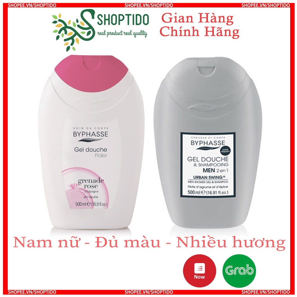 Sữa Tắm Byphasse nam, nữ dưỡng da tươi sáng Lait De Douche 500ml NPP Shoptido