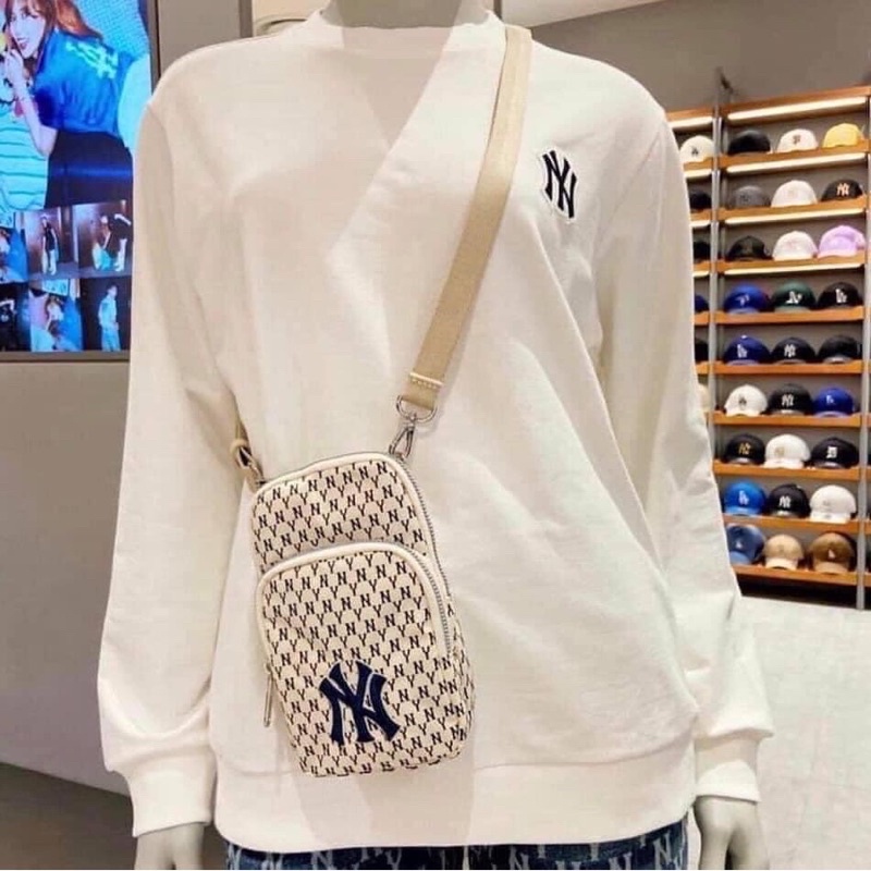 Túi đeo chéo mini đựng điện thoại nam nữ NY M.L.B, hàng xuất dư, kiểu dáng thể thao