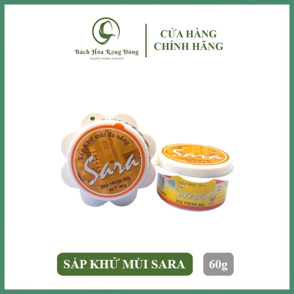 Sáp Khử Mùi Đa Năng Sara 60g Sáp Thơm Khử Mùi Giúp Khử Mùi Hôi Trong Tủ Lạnh, Nhà Bếp, Nhà Vệ Sinh...