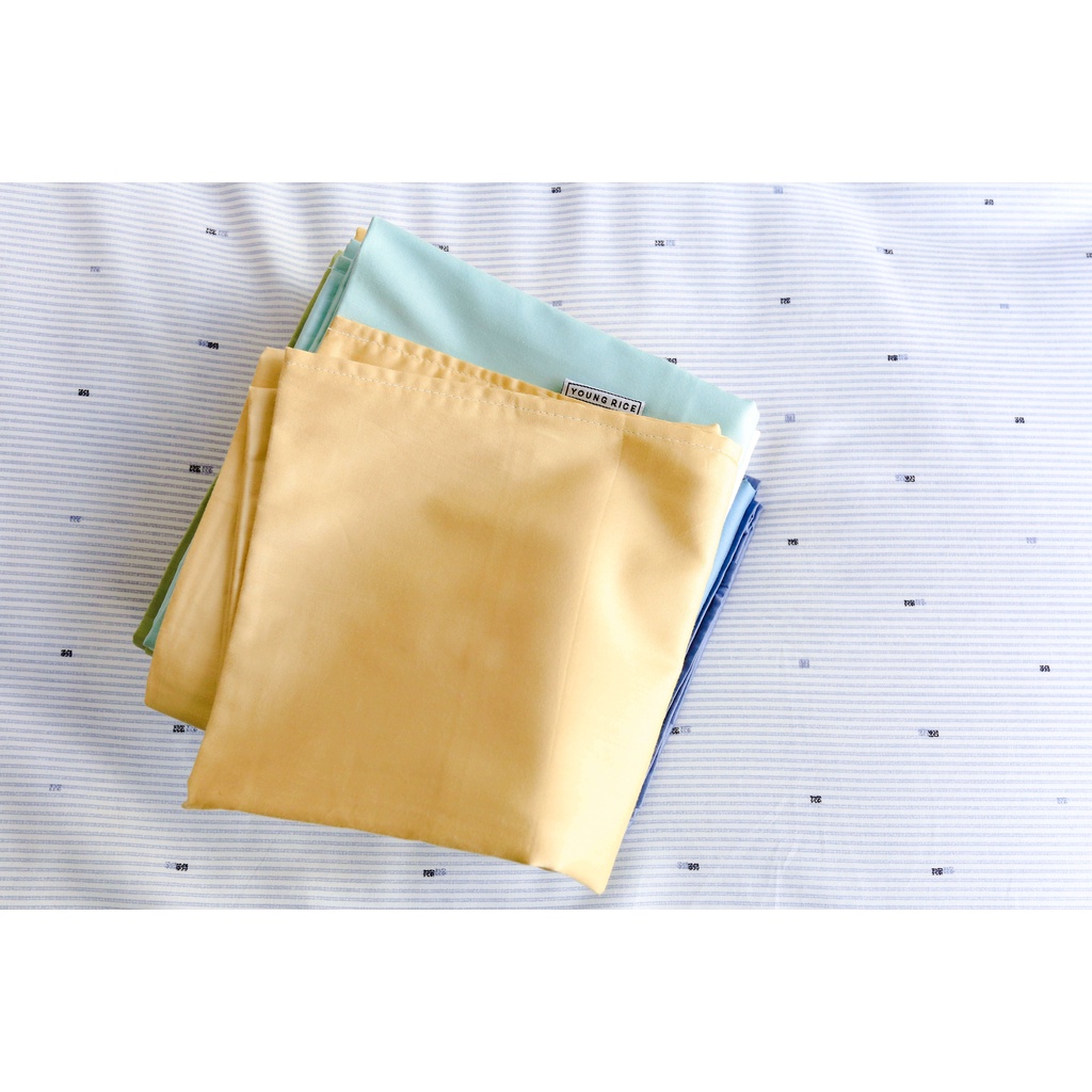 Vỏ Gối Nằm Cotton Trơn Cao Cấp Young Rice Đa Dạng Màu Sắc Lựa Chọn, Kích Thước 50 x 70cm