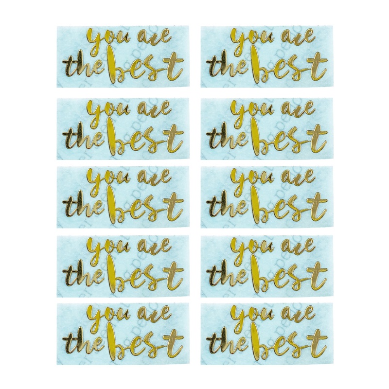 Set 10 tấm hình dán chữ cái tiếng anh bằng nhựa epoxy độc đáo